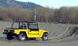 Resort Car in sand.