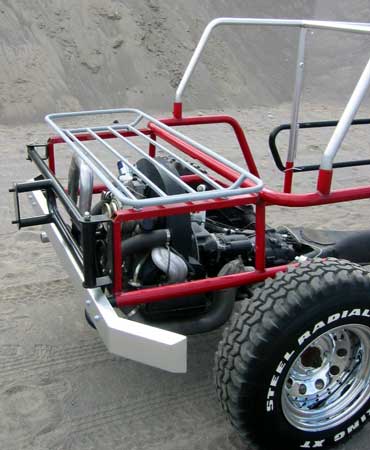 Rear Angle View of Bare Frame on Chassis